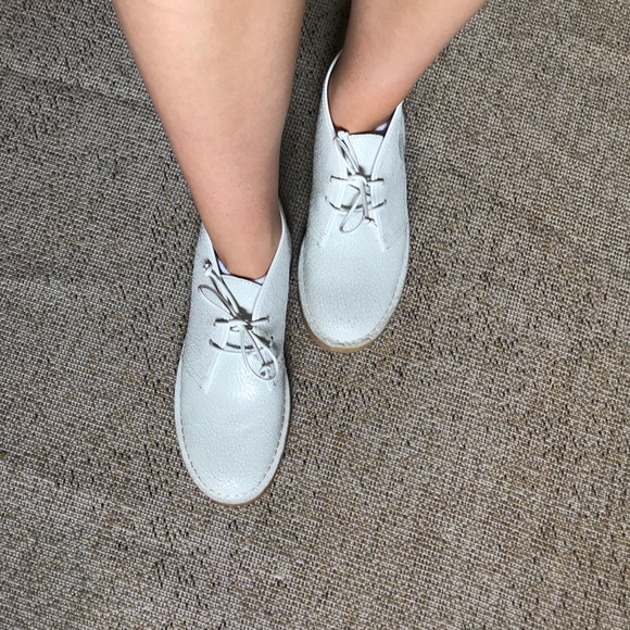 Tory Burch Boots Bergen leather crackled desert boots size 7 women's white boot - Picture 5 of 8